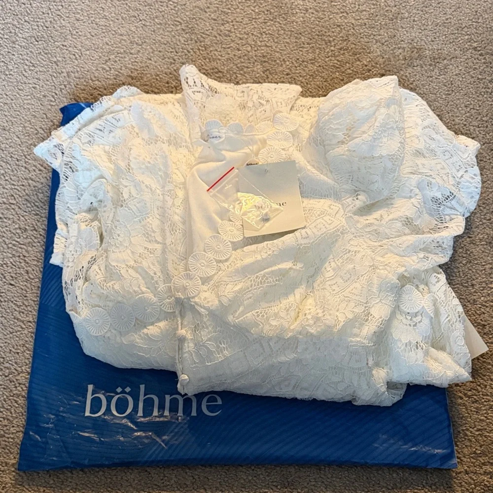 NWT bohme Rowan White Lace Dress - Picture 5 of 6